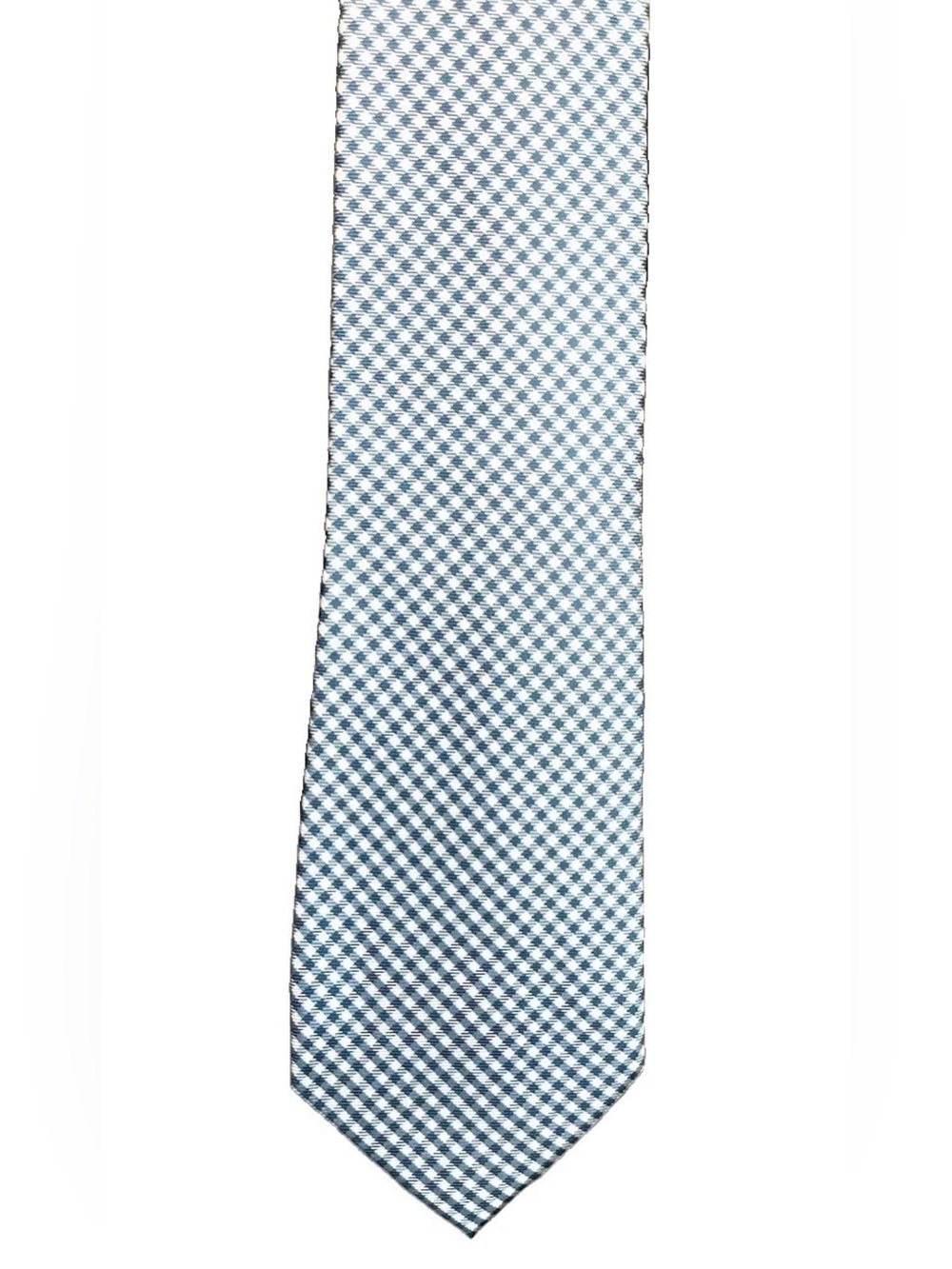 Tommy Hilfiger 100% Silk Teal and White Gingham Tie (3.25 in x 59.25 in)